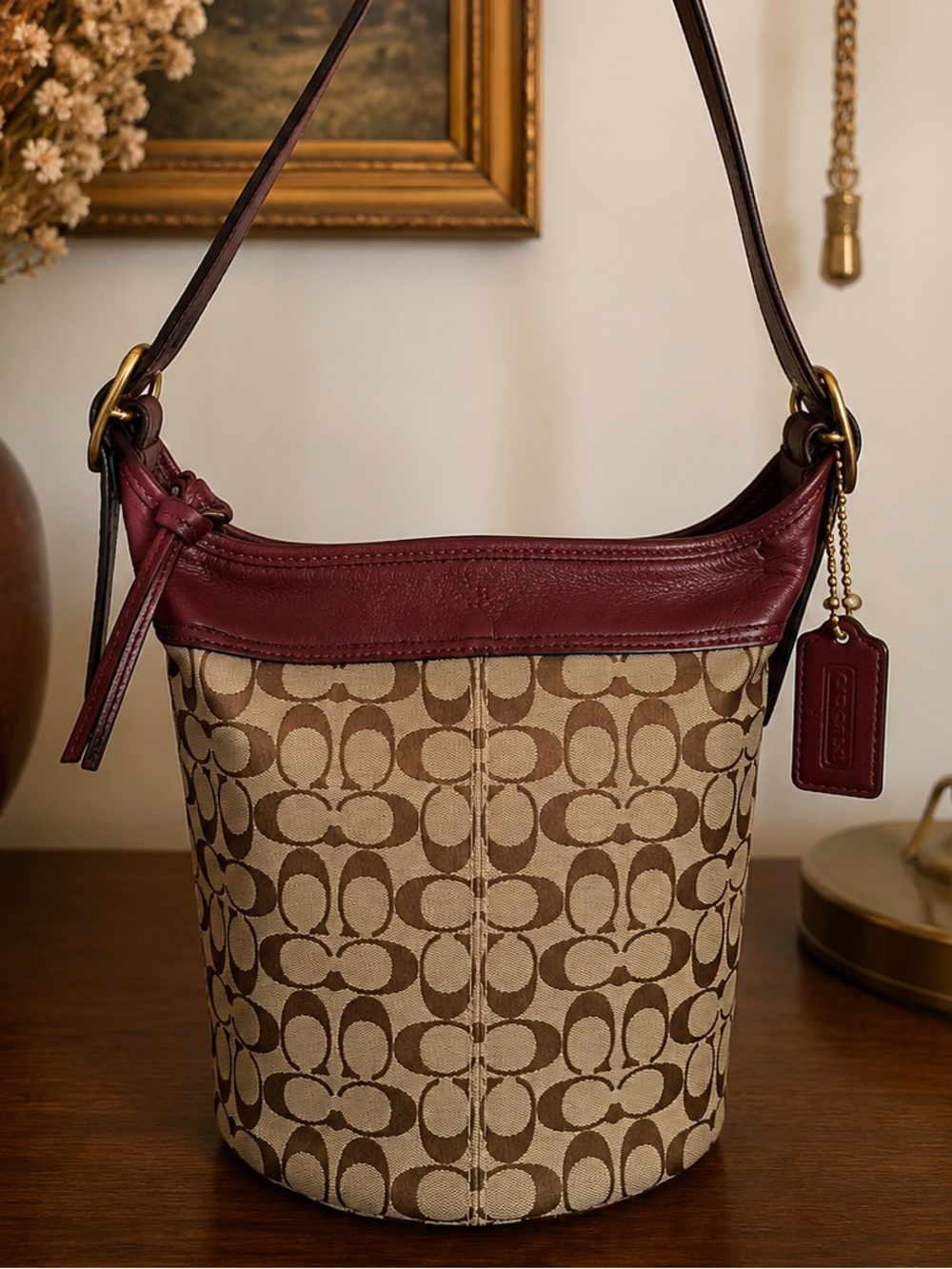 Coach Bleeker Signature Canvas Bucket Bag - Vintage 2007